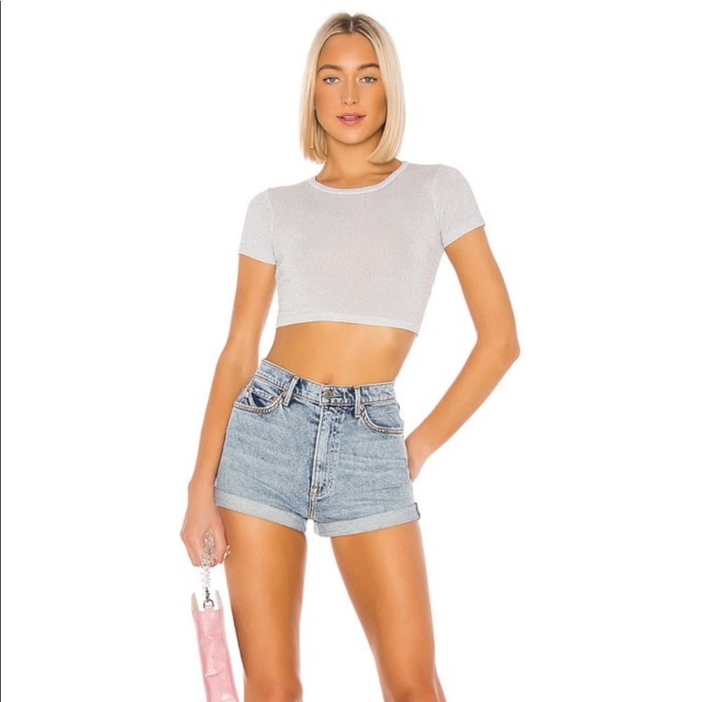 Ronny Crop Top in Silver Metallic sold out on site